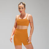Conjunto Basic Feminino Top e Short - New Horizon Amarelo Mostarda