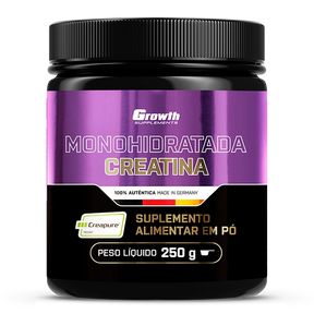KIT COMPLETO DE SUPLEMENTOS - GROWTH (Albumina 1KG - Whey Protein 1KG - Pré-Workout 300G - Multi Vitaminas 120caps - Creatina 250G - Coqueteleira 1L)